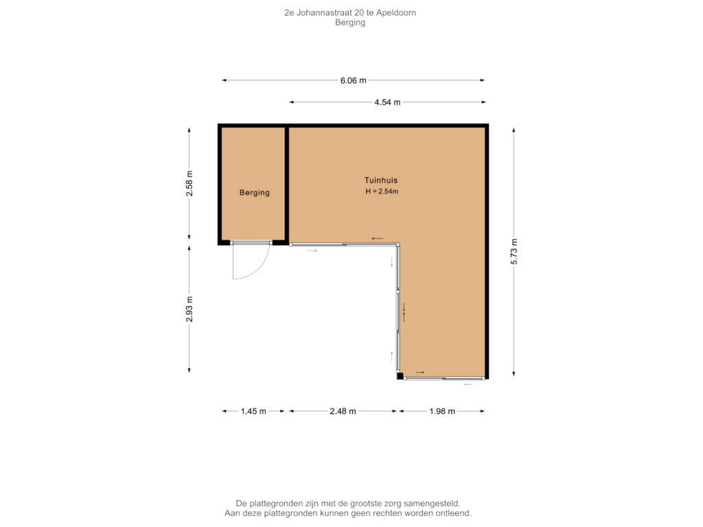 Bekijk plattegrond van Berging van 2e Johannastraat 20