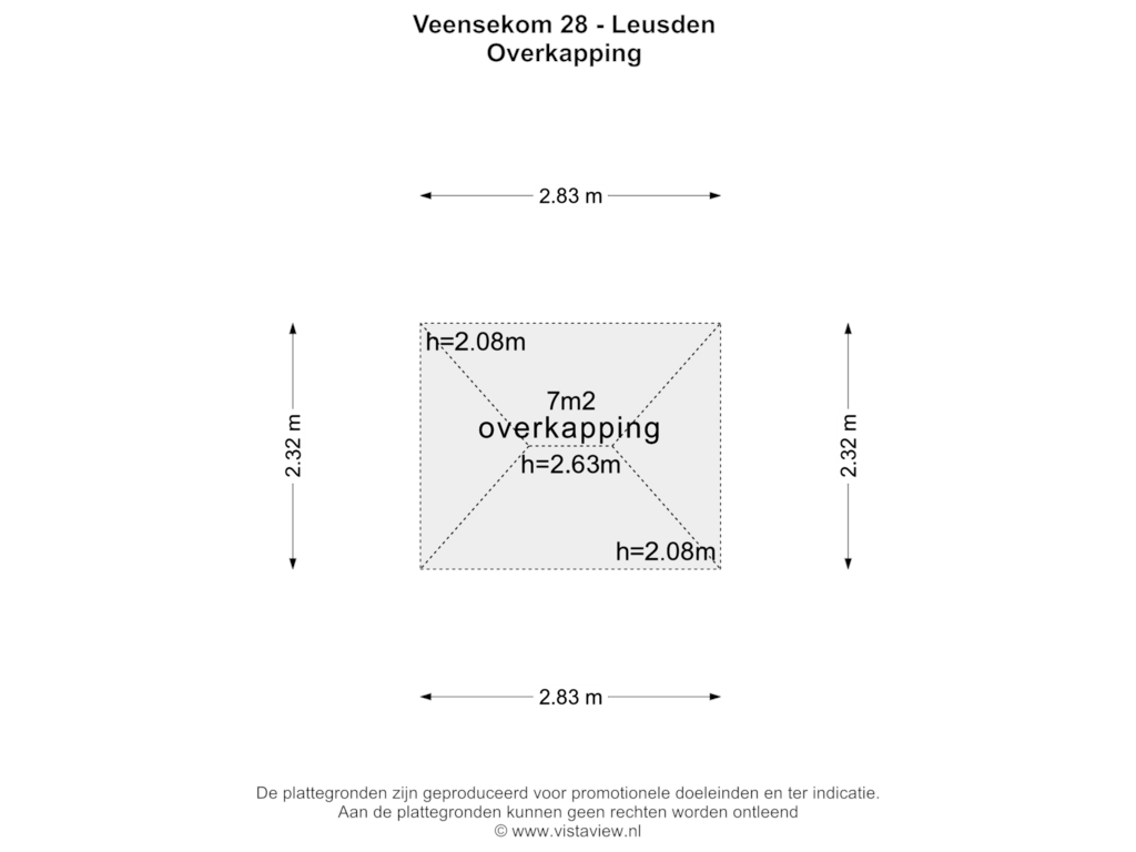 Bekijk plattegrond van OVERKAPPING van Veensekom 28