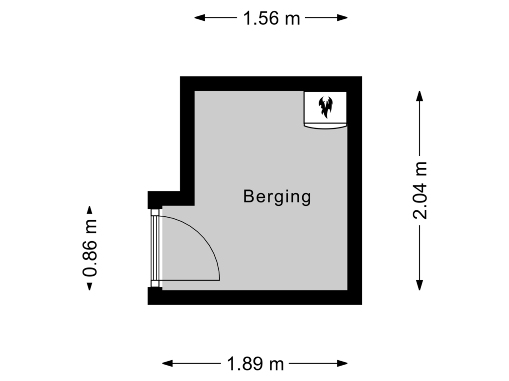 View floorplan of Berging of Meerdorpstraat 14