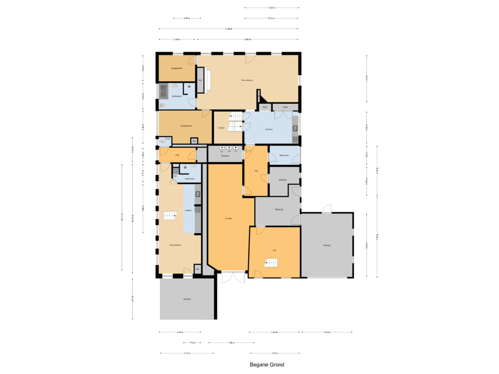 Bekijk plattegrond van Begane Grond van Greversweg 1