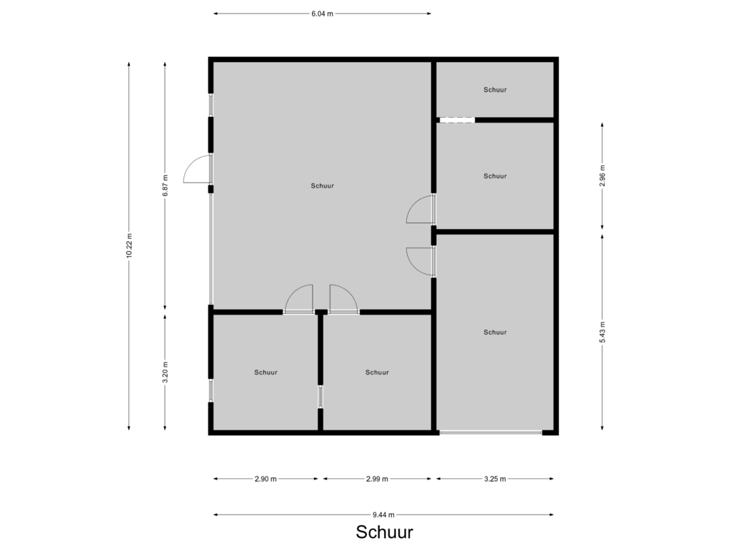 Bekijk plattegrond van Schuur van Greversweg 1