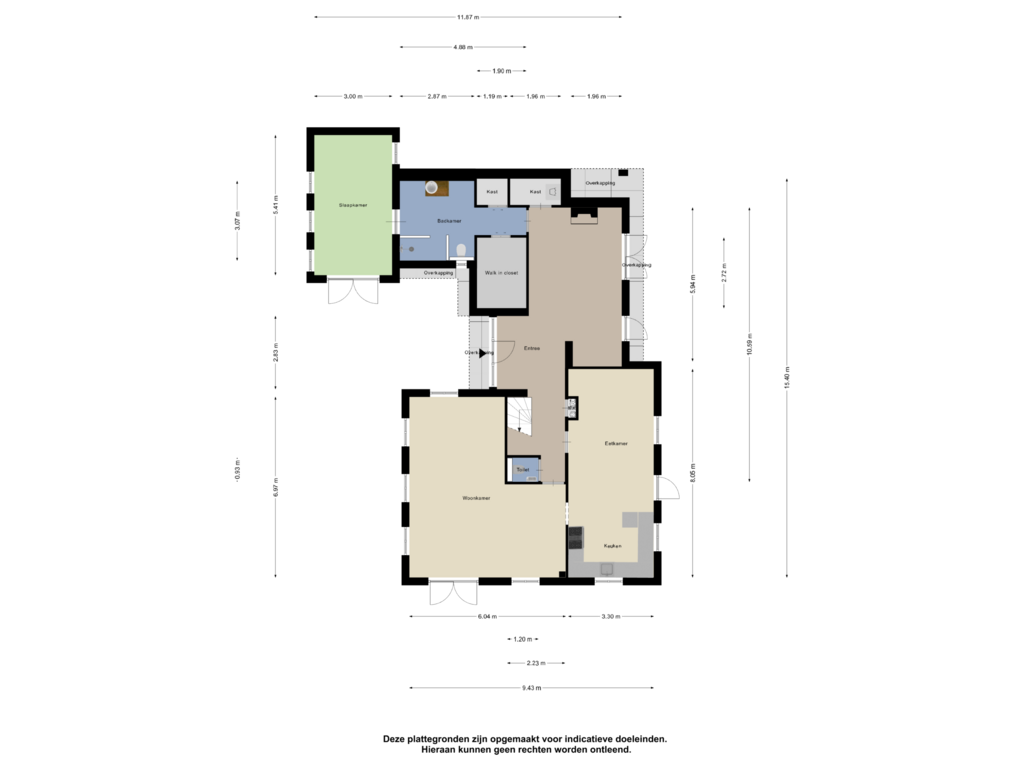 Bekijk plattegrond van Begane grond van Rondeweg 30