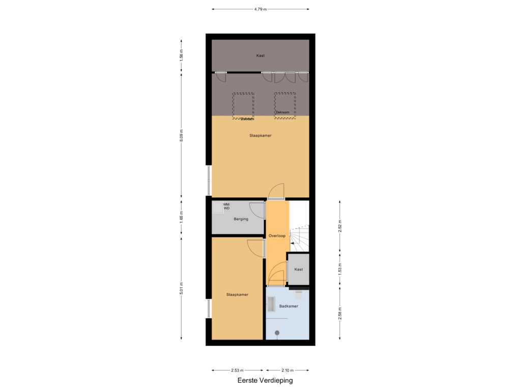 View floorplan of Eerste Verdieping of Molenveldlaan 224