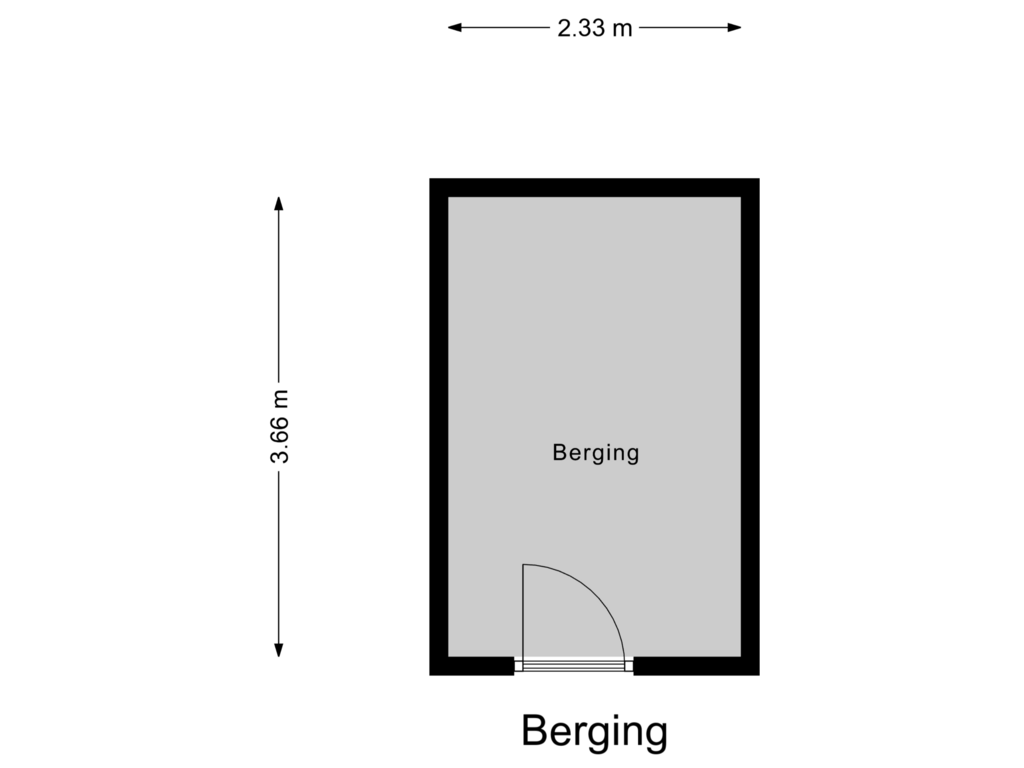 View floorplan of Berging of Molenveldlaan 224