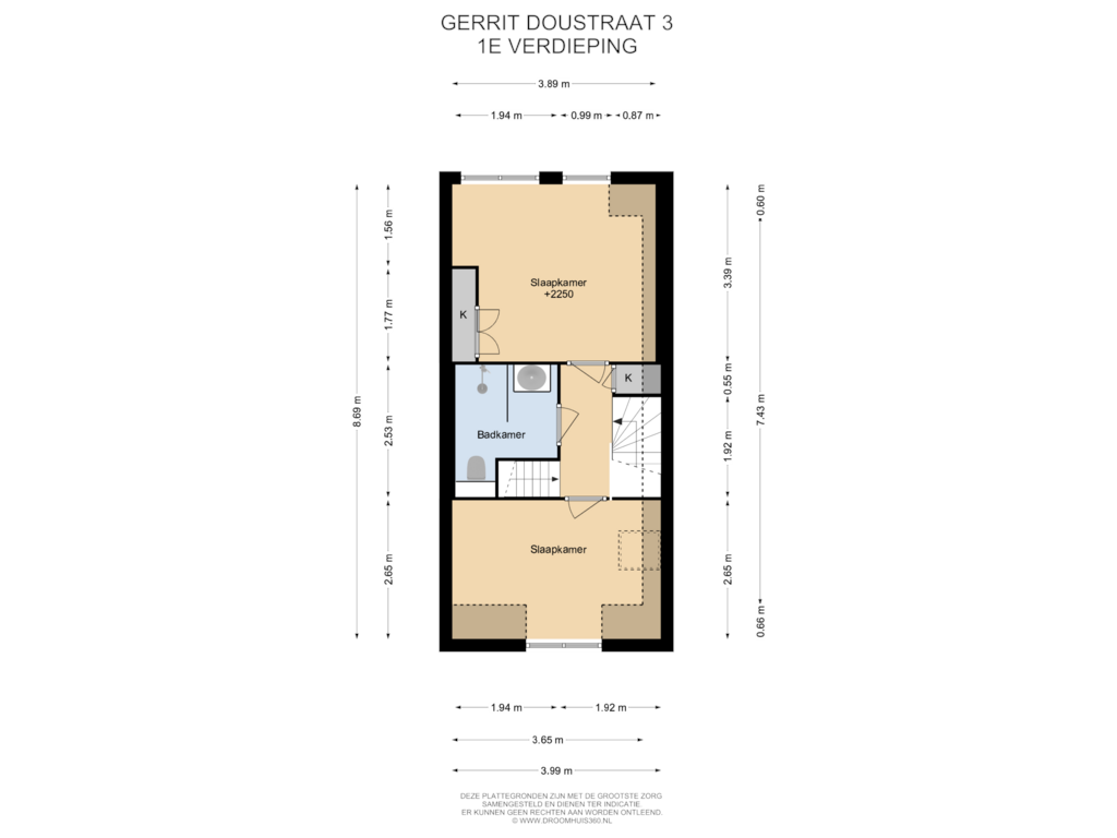 Bekijk plattegrond van 1E Verdieping van Gerrit Doustraat 3