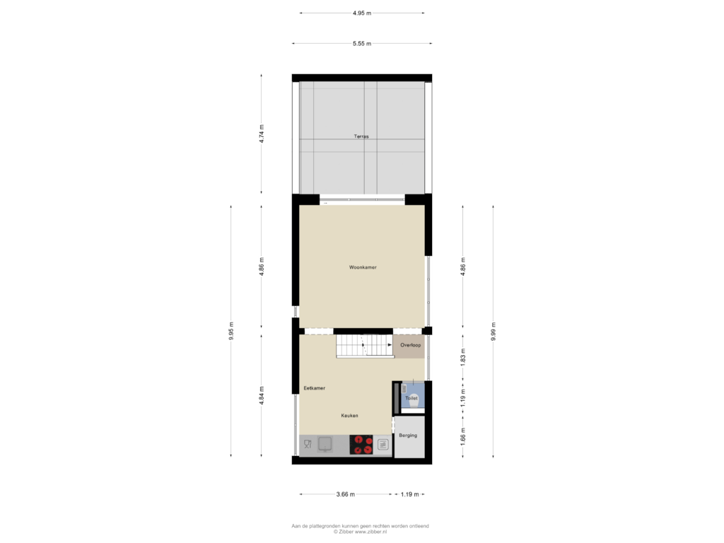 Bekijk plattegrond van Eerste verdieping van Singerstraat 99