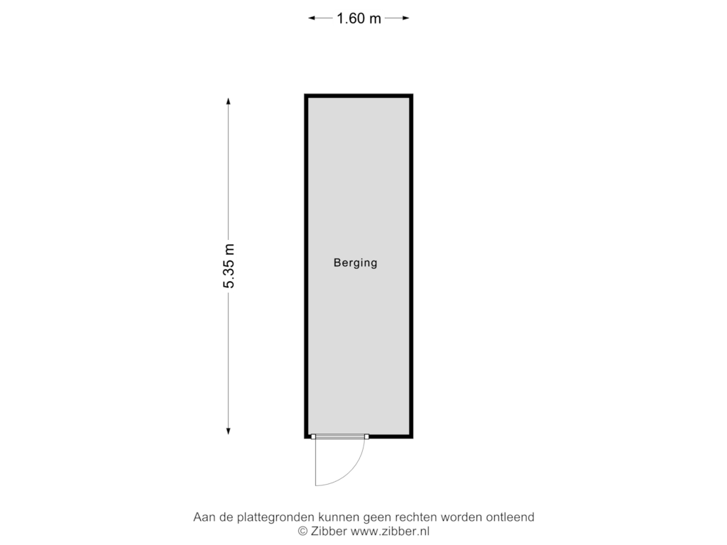 Bekijk plattegrond van Berging van Singerstraat 99