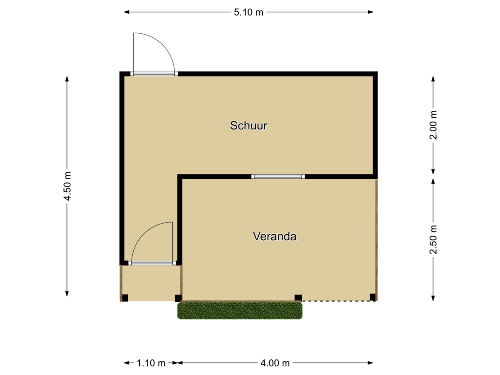 Bekijk plattegrond van Schuur van De Veldse Hofstede 12