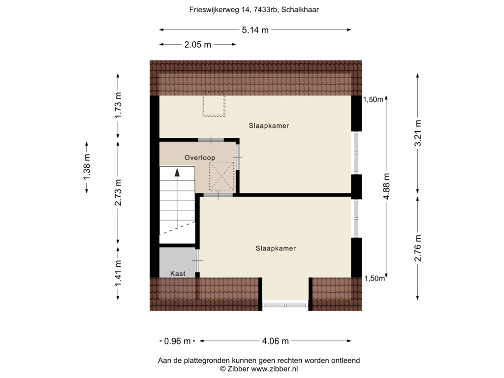 View floorplan of Eerste Verdieping of Frieswijkerweg 14