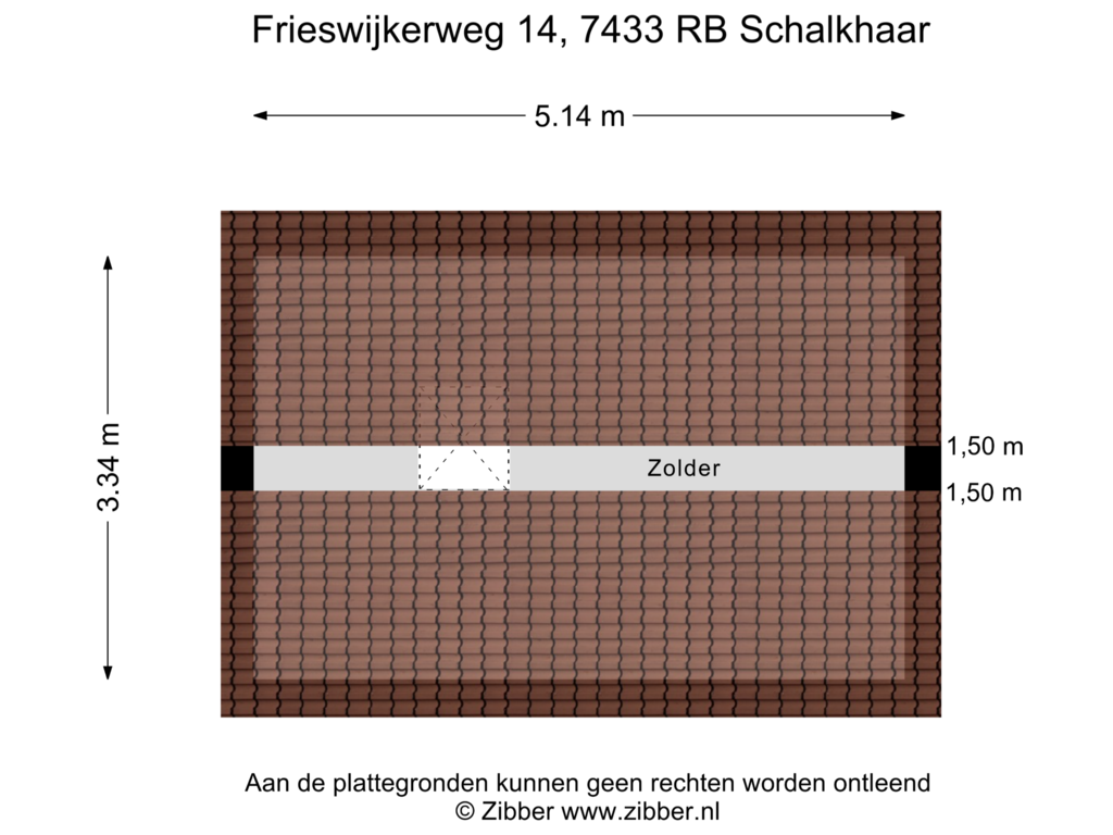 View floorplan of Zolder of Frieswijkerweg 14