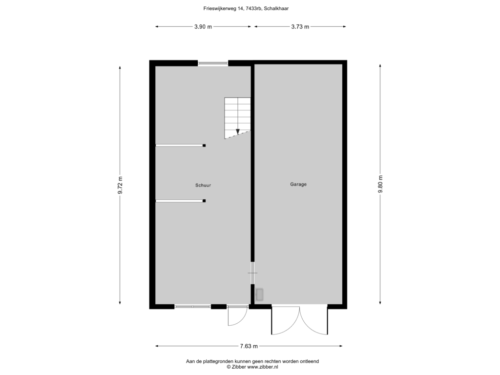 View floorplan of Berging of Frieswijkerweg 14