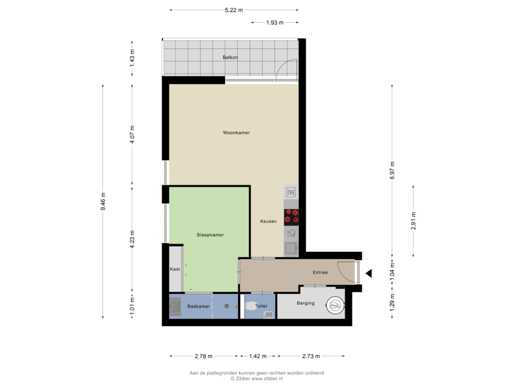 View floorplan of Appartement of Kapelaan Sleegersstraat 26