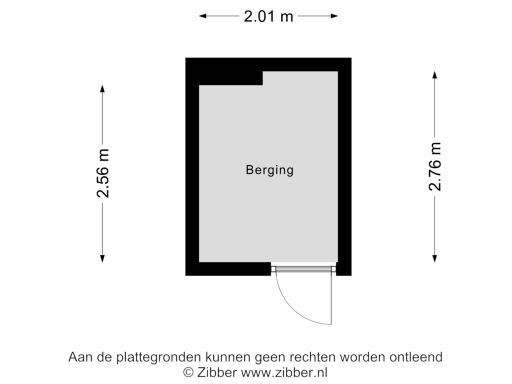 View floorplan of Berging of Kapelaan Sleegersstraat 26