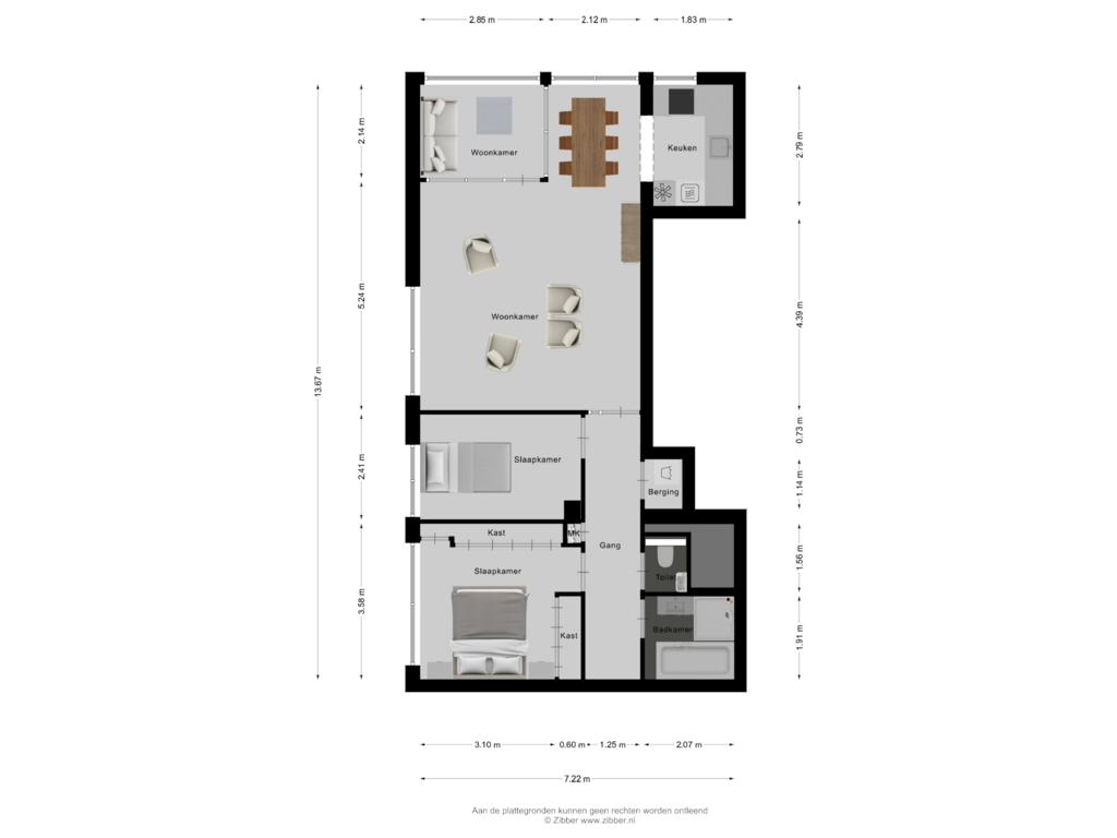 View floorplan of Appartement of Thomas Ettylaan 52