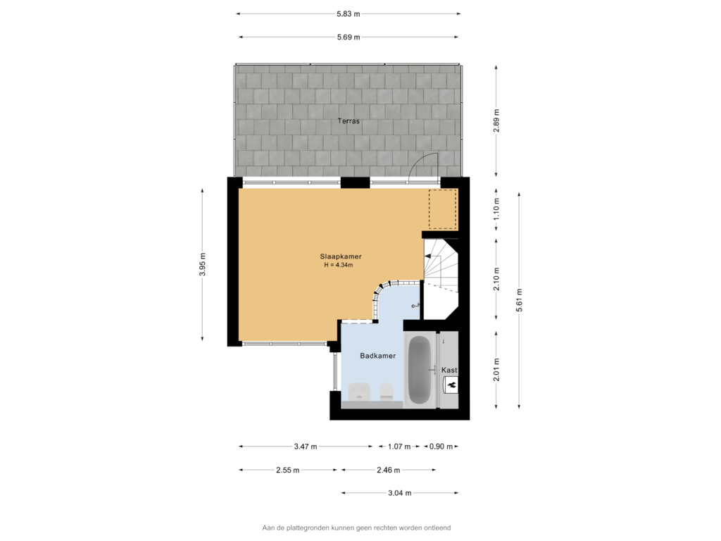 Bekijk plattegrond van 2e verdieping van Morgen 23