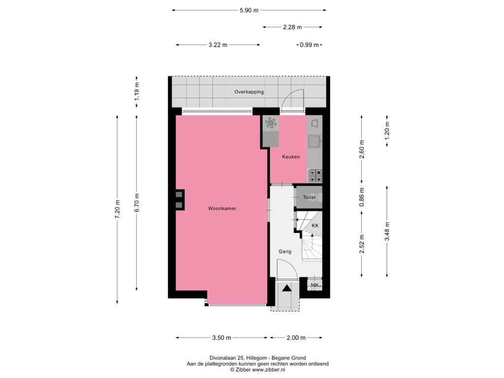 View floorplan of Begane Grond of Divonalaan 25