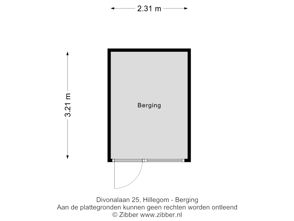 Bekijk plattegrond van Berging van Divonalaan 25