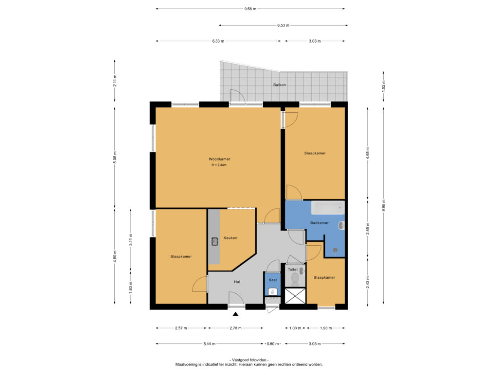 View floorplan of Appartement of Stadsbrink 517