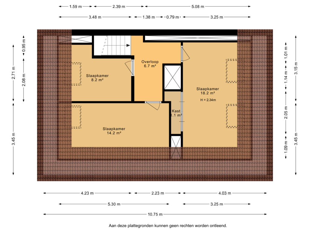 View floorplan of Eerste verdieping of Westerein 19