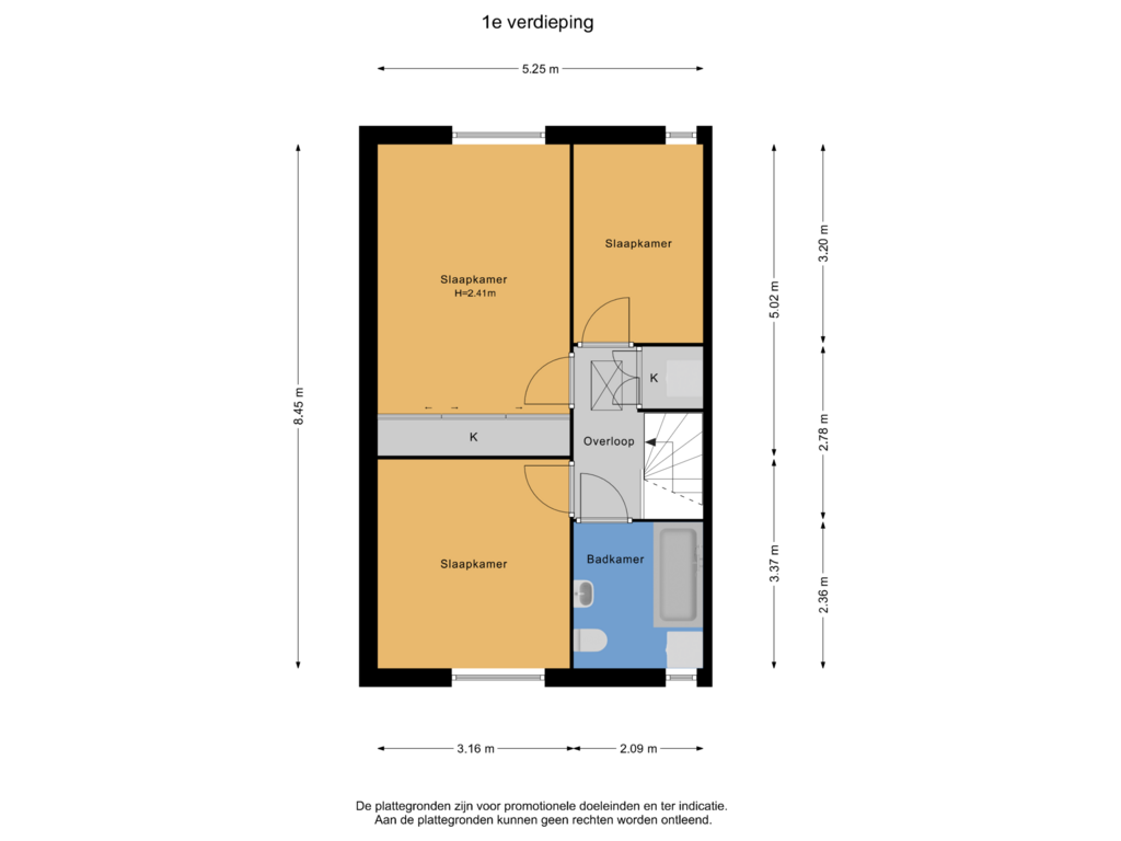 Bekijk plattegrond van 1e verdieping van Lankforst 1425