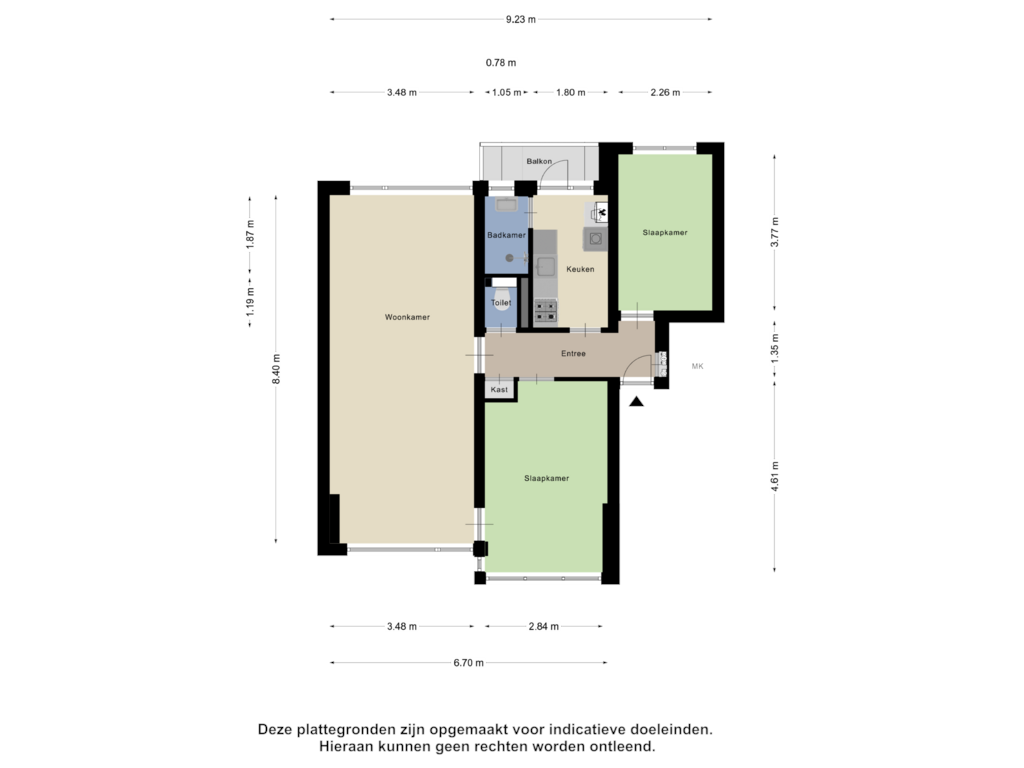 View floorplan of Appartement of Thorbeckeweg 24