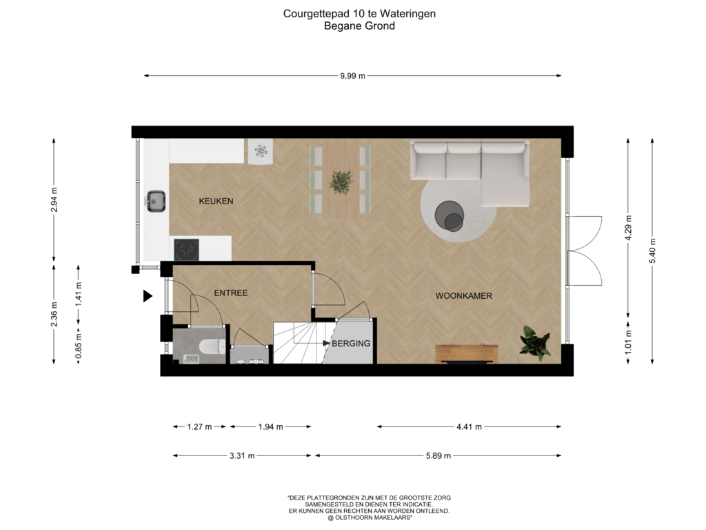 Bekijk plattegrond van Begane Grond van Courgettepad 10