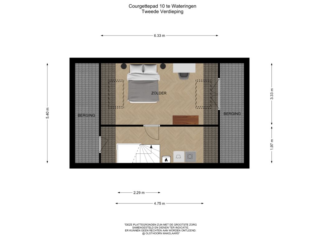 Bekijk plattegrond van Tweede Verdieping van Courgettepad 10