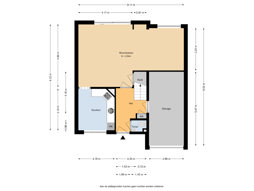 View floorplan of Begane grond of Mina Krüseman-erf 140