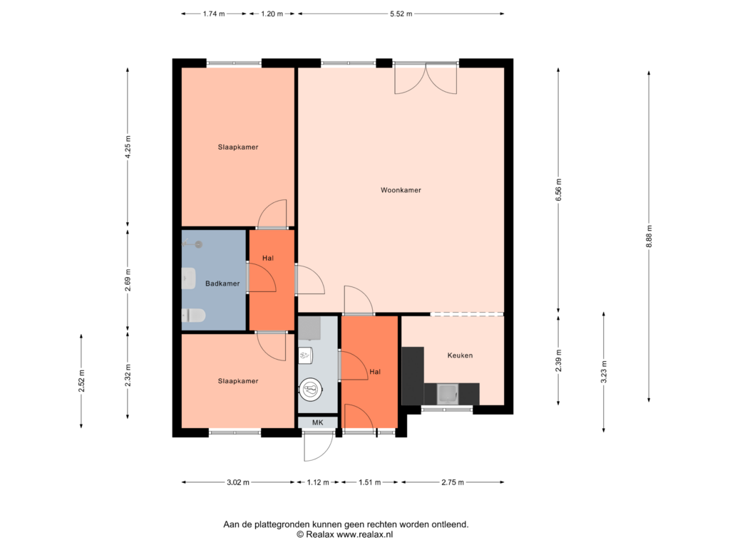 View floorplan of Begane grond of Esperantolaan 27