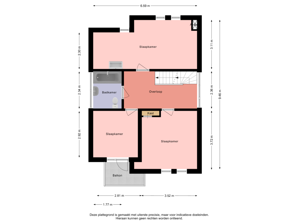 Bekijk plattegrond van Eerste verdieping van Flevo 14