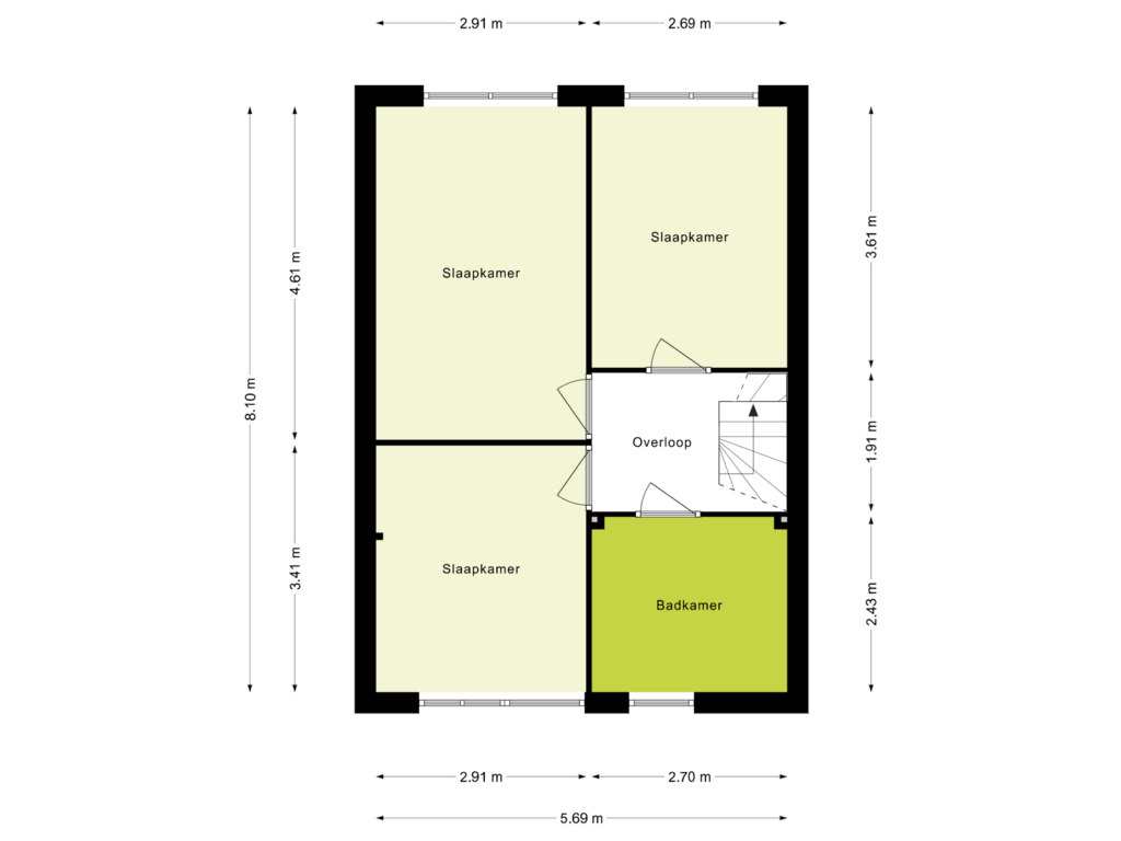 Bekijk plattegrond van 1e Verdieping van Plattenburgstraat 250