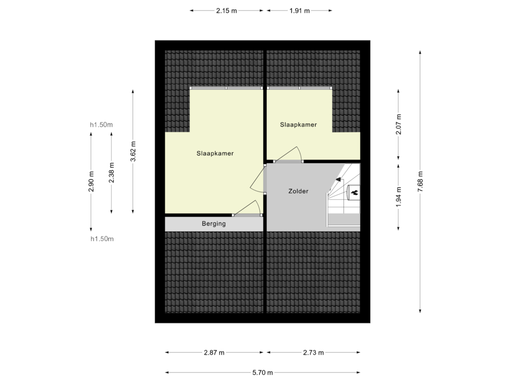 Bekijk plattegrond van 2e Verdieping van Plattenburgstraat 250