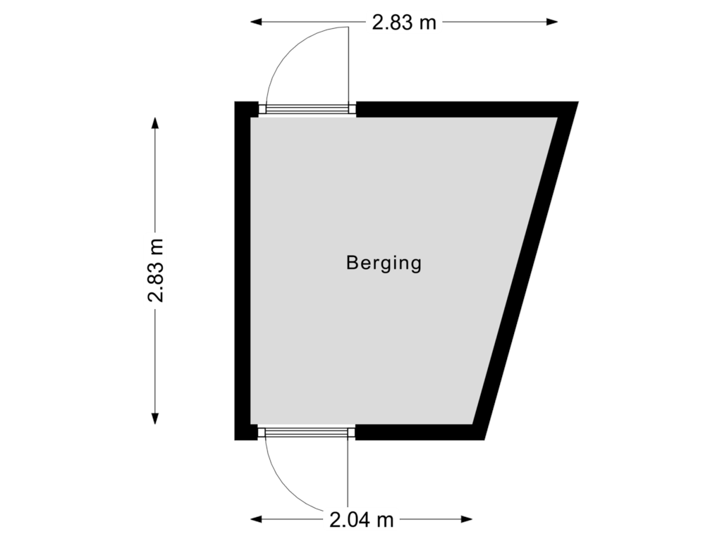 Bekijk plattegrond van Berging van Plattenburgstraat 250