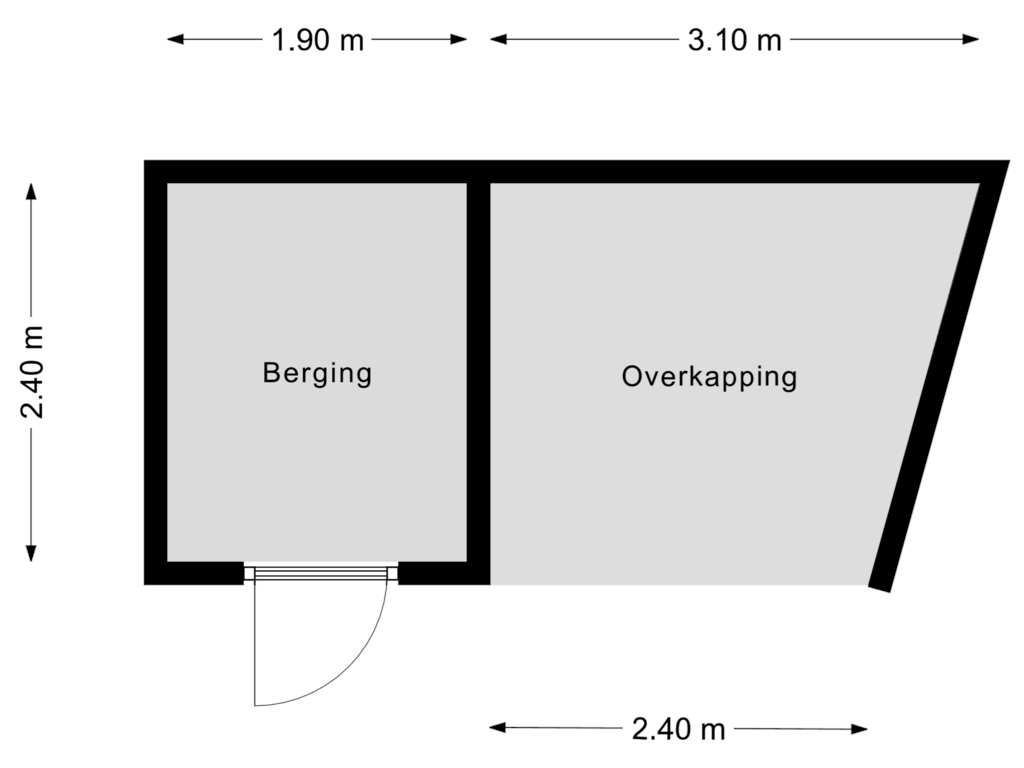 Bekijk plattegrond van Berging 2 van Plattenburgstraat 250