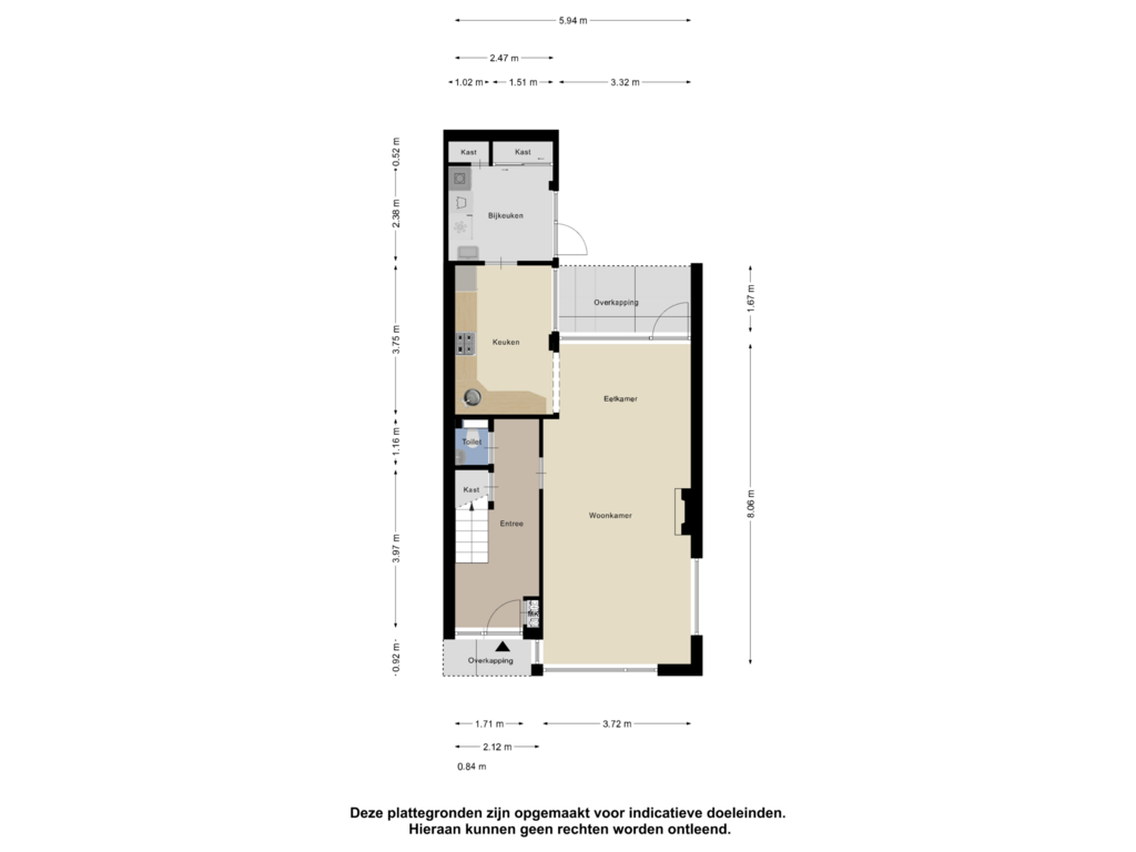 Bekijk plattegrond van Begane Grond van Dokwerkerlaan 13