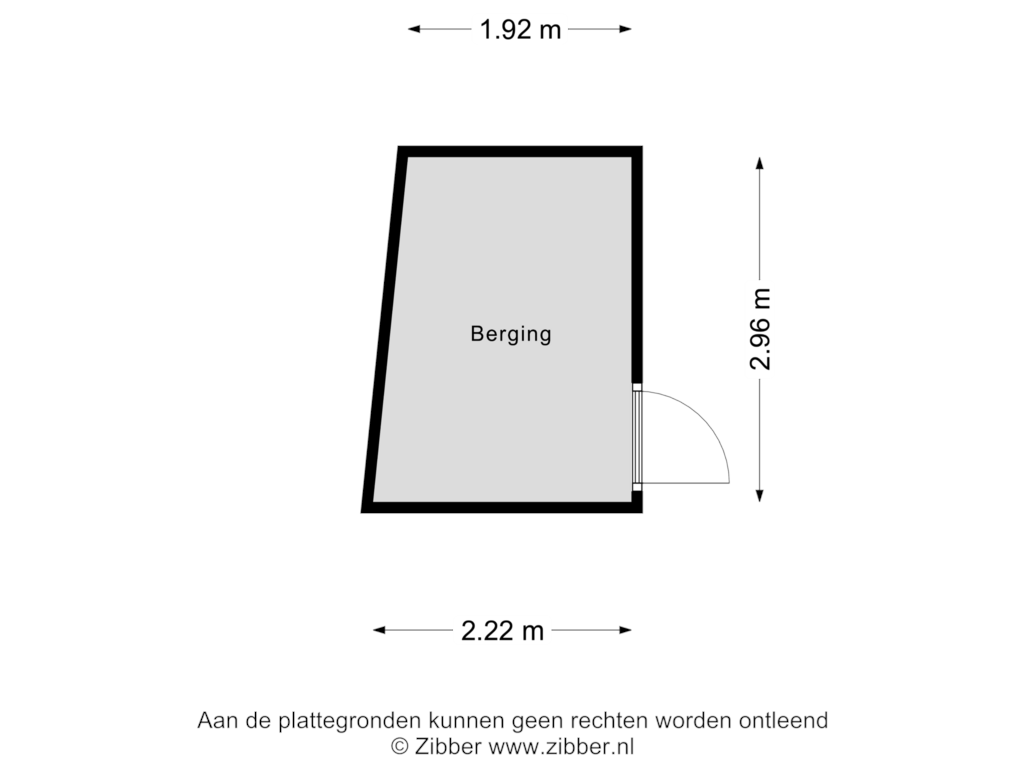 Bekijk plattegrond van Berging van Dorpstraat 16-G