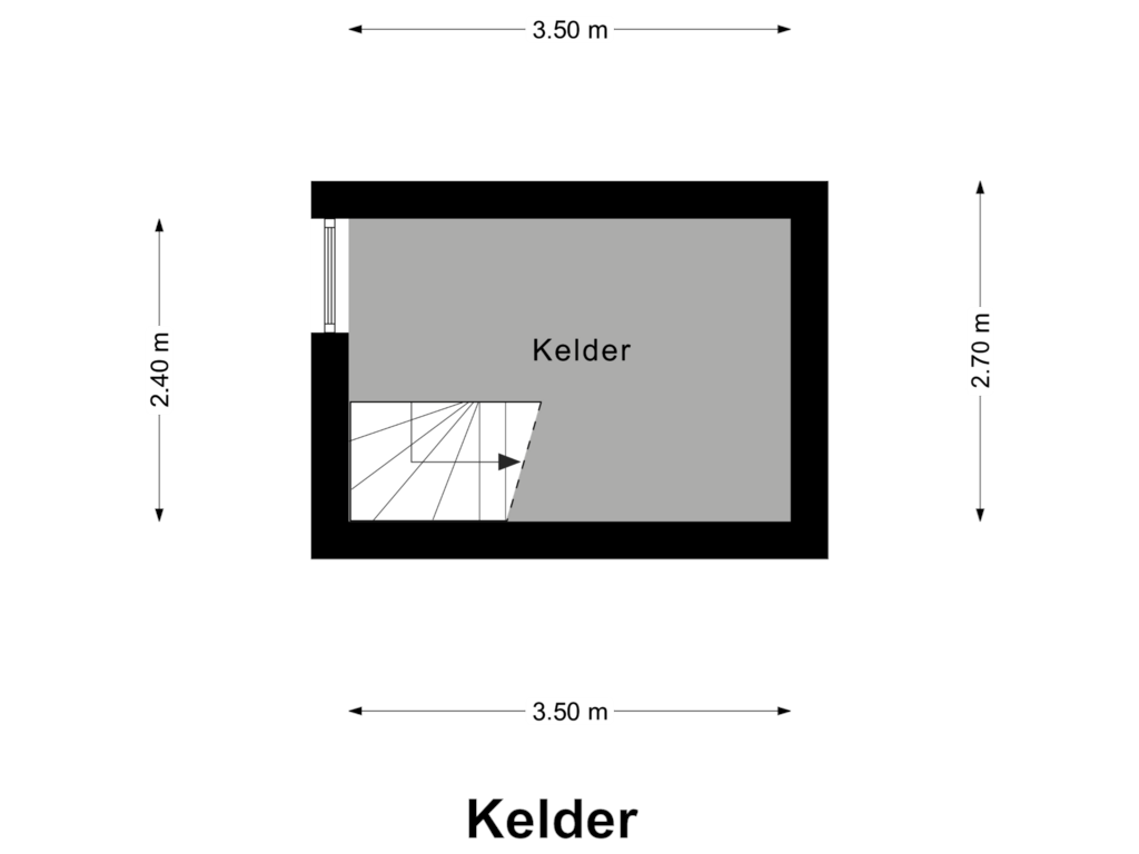 Bekijk plattegrond van Kelder van Bosstraat 18