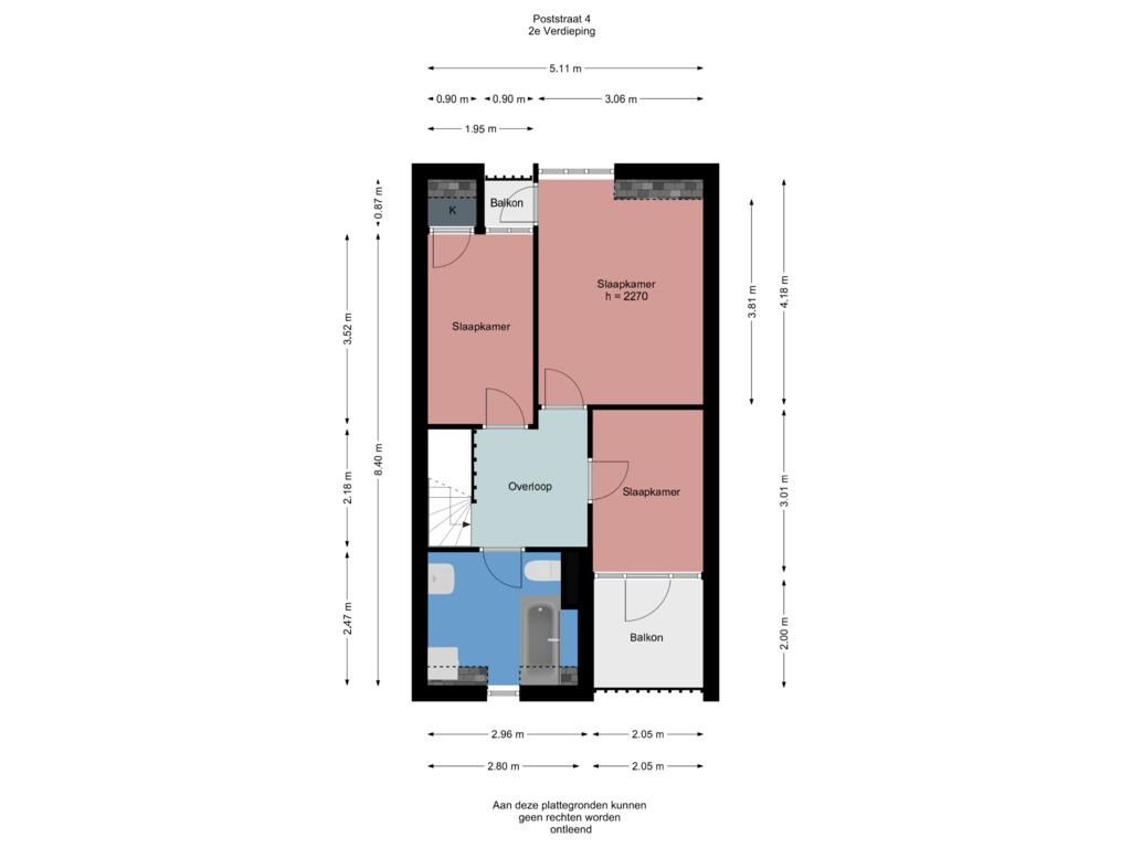 Bekijk plattegrond van 2e Verdieping van Poststraat 4