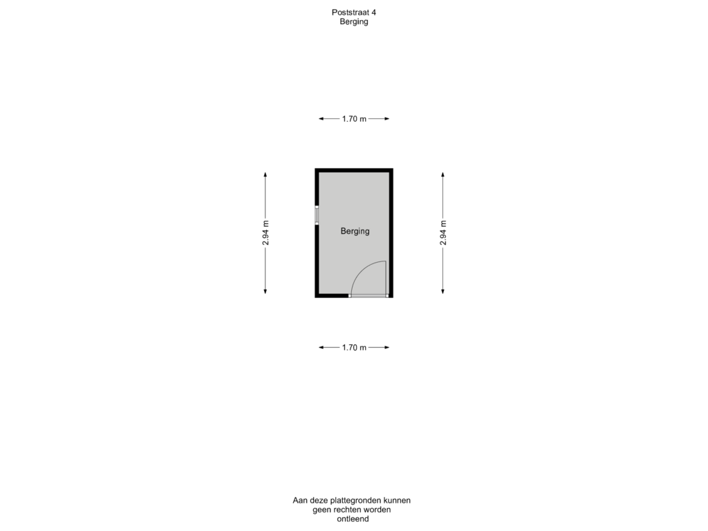 Bekijk plattegrond van Berging van Poststraat 4