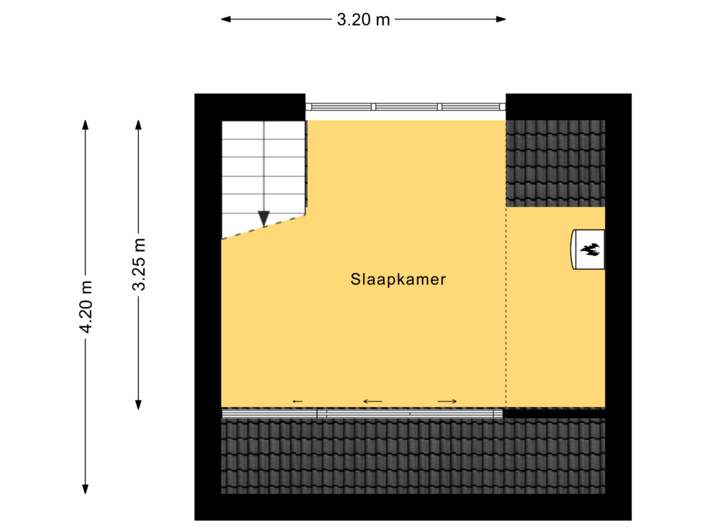 Bekijk plattegrond van 2e Verdieping van Giessensesteeg 10