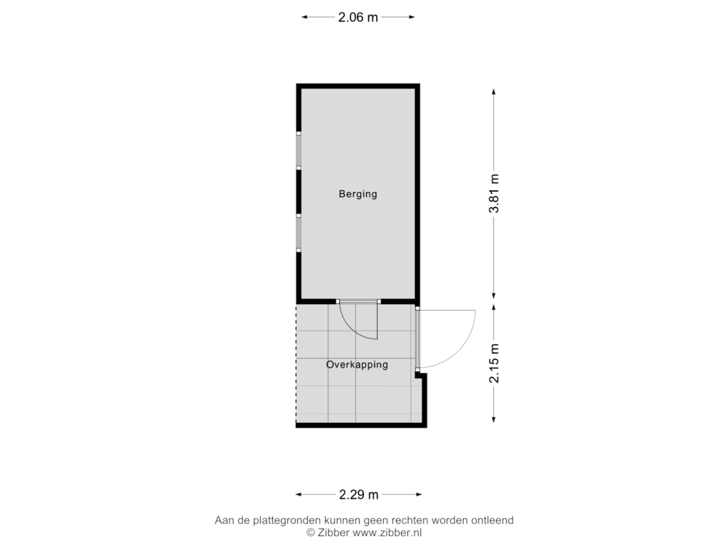 Bekijk plattegrond van Berging van Valendrieseweg 43