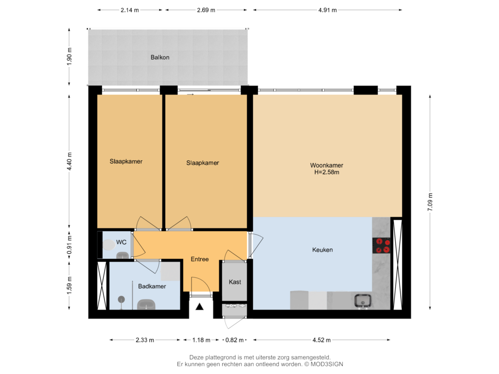 View floorplan of Appartement of Sandenburg 85