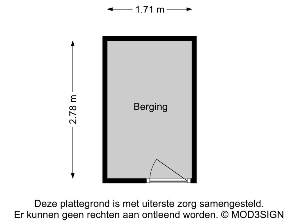 View floorplan of Berging of Sandenburg 85