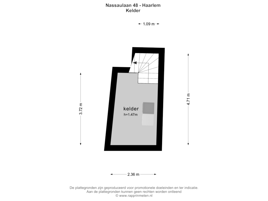 View floorplan of KELDER of Nassaulaan 48