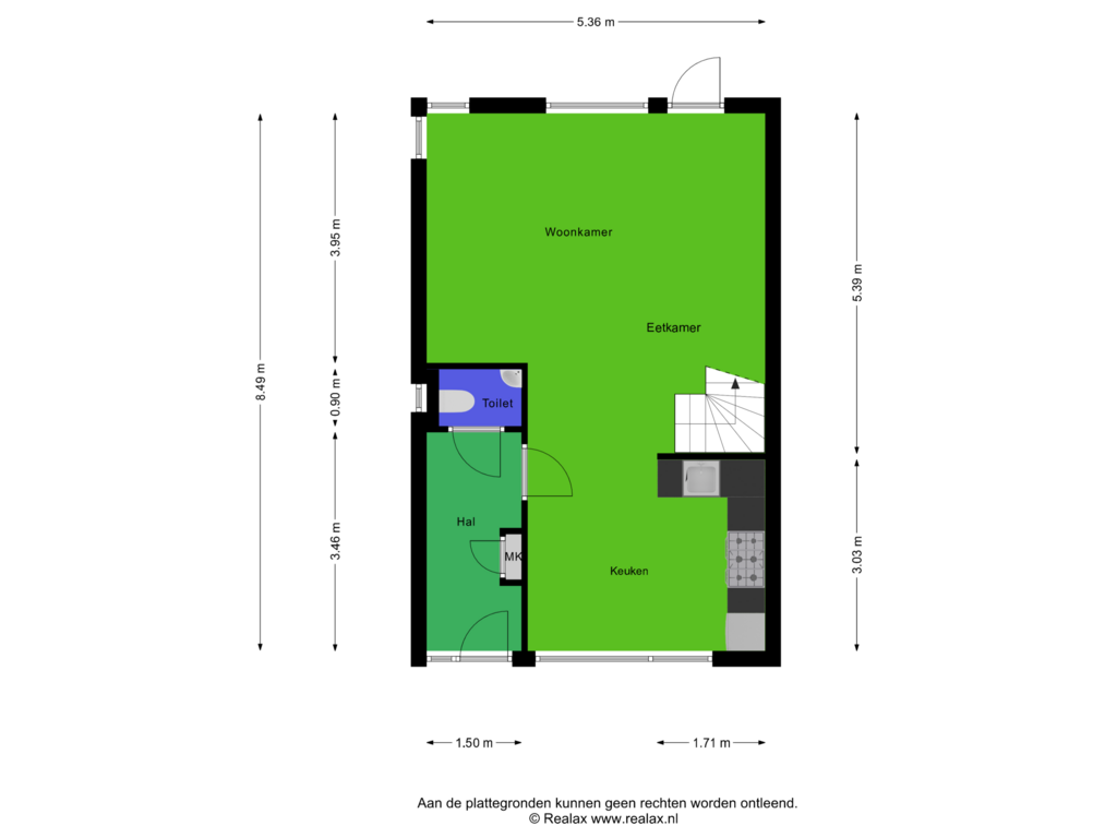 Bekijk plattegrond van Begane grond van Dotterbloemkade 2