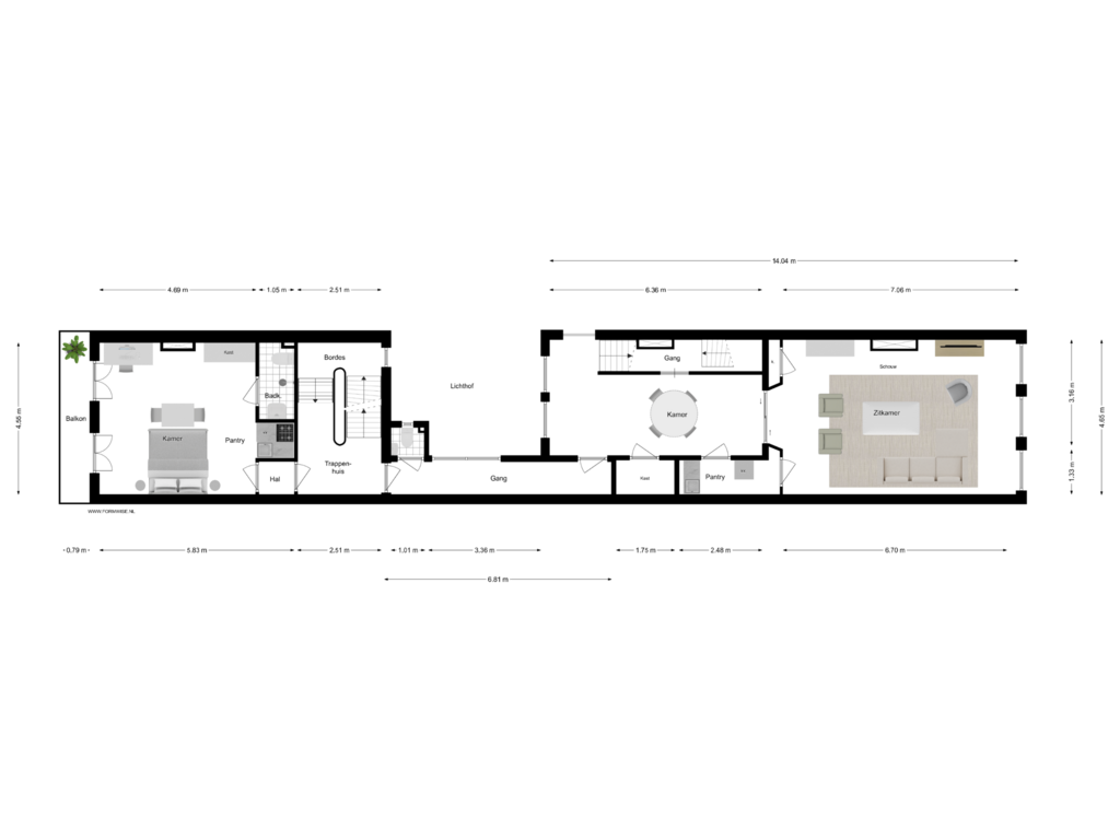 Bekijk plattegrond van 1e VERDIEPING van Keizersgracht 503