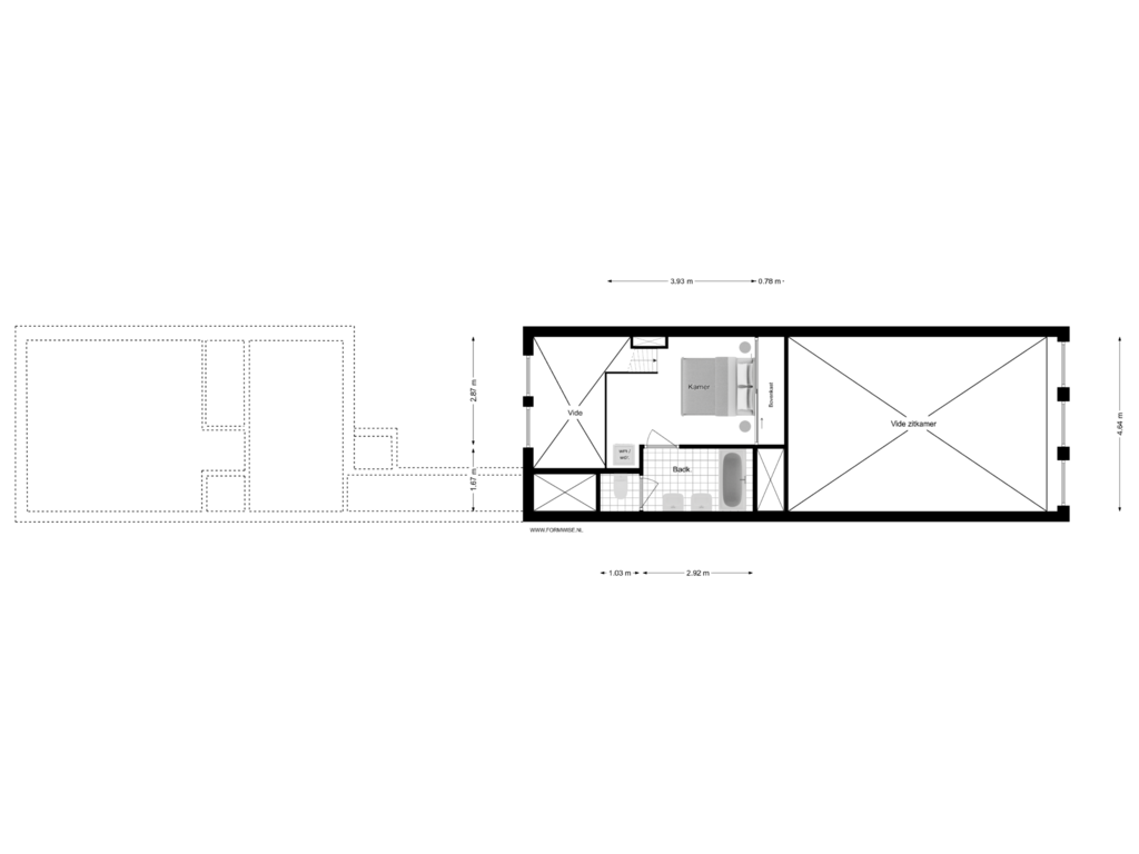 Bekijk plattegrond van 1e VERDIEPING- ENTRESOL van Keizersgracht 503