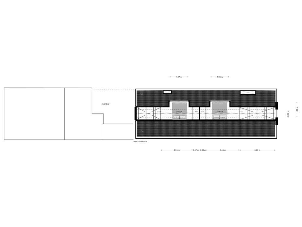 Bekijk plattegrond van VLIERING van Keizersgracht 503