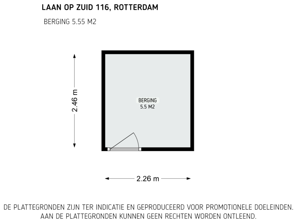 Bekijk plattegrond van Berging van Laan op Zuid 116