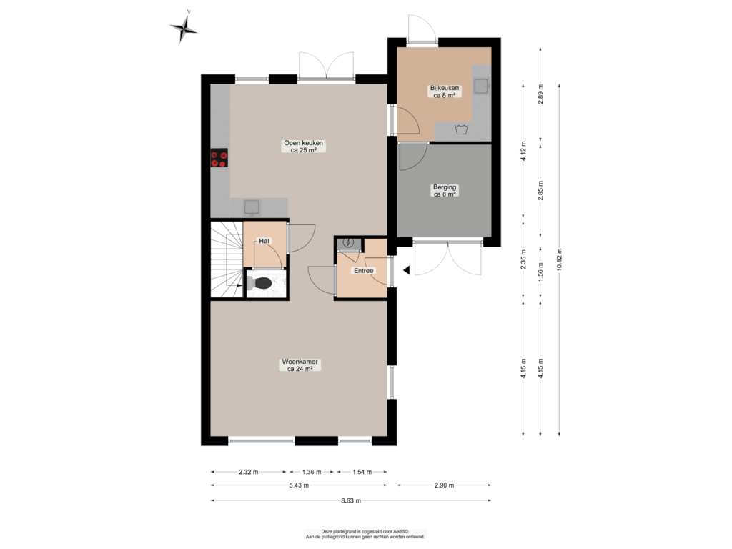 View floorplan of Begane grond of Aalscholver 16